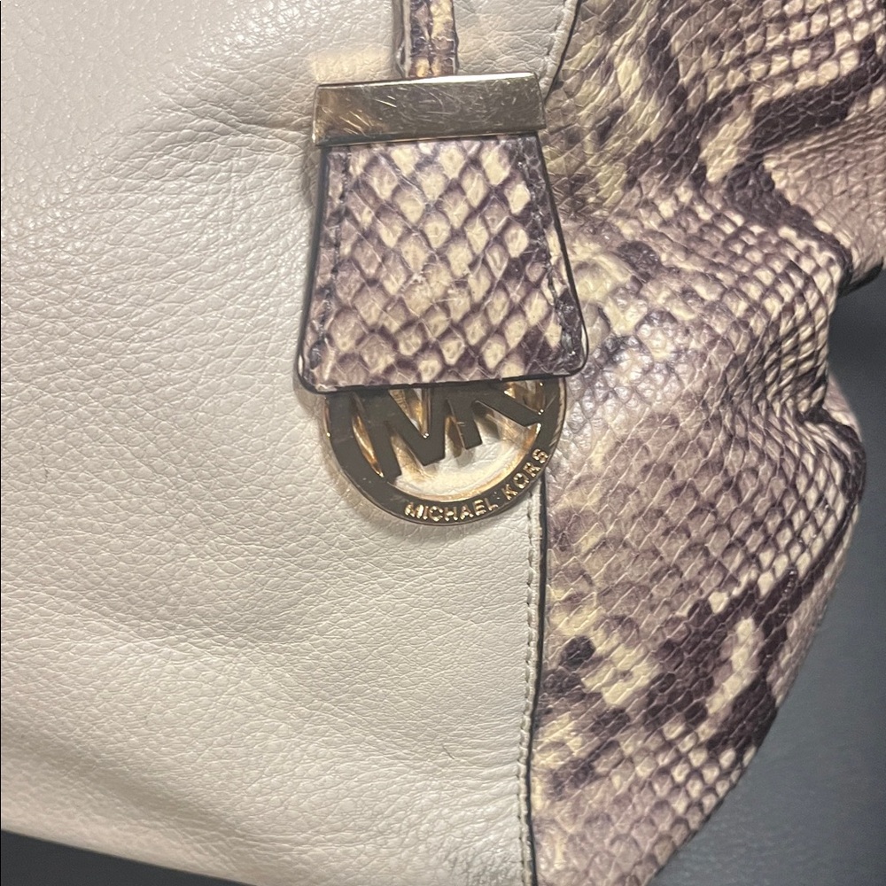 Michael Kors Cream and Brown Satchel - Picture 3 of 15